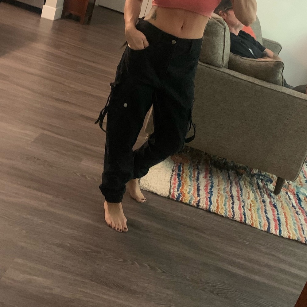 F21 Denim Cargo Pants